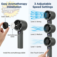 Ventilateur de refroidissement électrique portable mini turbo avec logo personnalisé, rechargeable par USB, avec aromathérapie
