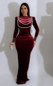 Ropa de mujer nueva para comercio transfronterizo europeo y americano: cadena de perlas de alta costura, cuentas de uñas, cuentas de burbujas, sexy. - Product Image 3