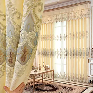 Hochwertige türkische Vorhänge aus Jacquard-Chenille im europäischen Stil