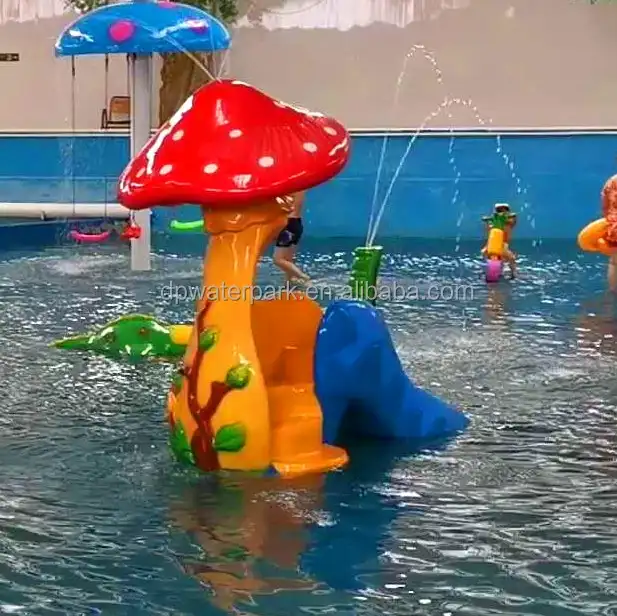 बच्चों प्यारा मिनी पानी पार्क खिलौने निजी मशरूम के आकार का नया शीसे रेशा पिछवाड़े पूल स्लाइड के लिए बिक्री