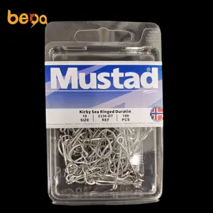 Mustad 2330 10 # крюк с прямой ручкой с петлей Большой Крючок для глаз с зазуброб