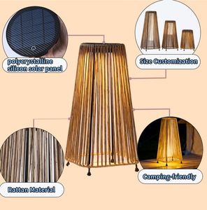 <span class=keywords><strong>Lampade</strong></span> da Terra <span class=keywords><strong>per</strong></span> Arredamento <span class=keywords><strong>Soggiorno</strong></span>, Adatte <span class=keywords><strong>per</strong></span> Esterni/Interni, Lampada Solare Decorativa in Rattan, Luce Solare Impermeabile da Esterno - Product Image 4