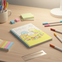 Carnet spirale coréen personnalisé A5, 50 feuilles lignées, pour le suivi des objectifs scolaires, avec logo personnalisé, vente en gros directe usine
