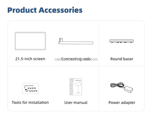 <span class=keywords><strong>Caison</strong></span> 21.5 pouces écran intelligent mobile LCD Rechargeable Smart TV Stand pour les affaires en plein air noir IPS Digital Stand Display - Product Image 5