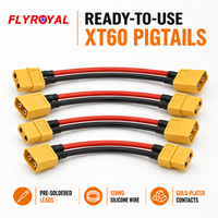 Connecteur XT60 personnalisé à courant élevé, câble en silicone 12AWG, faisceau d'alimentation mâle-femelle plaqué or pour stockage d'énergie de batterie