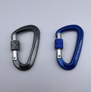 HL110498AL Kait Jepret Aluminium Gaya Labu Warna Pelangi Persegi Hitam Aluminium Aloi Kait Karabiner Jepret - Product Image 4