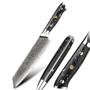 El yapımı 67 katmanlar şam çeliği bıçak vg10 çelik bıçak şam çelik mutfak bıçakları yüksek kalite
