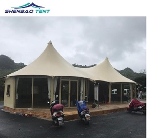 Rẻ hơn khách sạn Lều thép mạnh mẽ chùm cắm trại khách sạn lều cho khu nghỉ mát cấu trúc màng khách sạn - Product Image 3