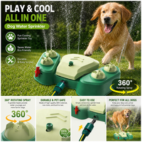 Jouet arroseur pour chien, fontaine à eau extérieure pour chien, arroseur activé par la patte avec deux modes de jeu aquatique pour divertissement