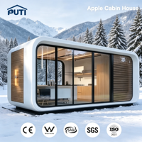 Villa Modulaire Préfabriquée Moderne Apple Cabin 26m² avec Salle de Bain Prête pour la Vie en Station Balnéaire