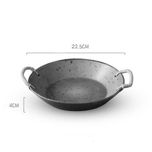 Thân Thiện Với Môi Bằng Gỗ Dây Xử Lý Bát Salad Terracotta Đồ Đá Bát Gốm Cho Các Bên - Product Image 6