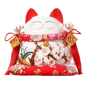 Керамический японский Манеки Неко деньги счастливая кошка Абакус стиль