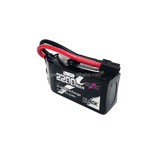 CNHL 블랙 시리즈 쇼티 2200mAh <span class=keywords><strong>3S</strong></span> <span class=keywords><strong>11.1V</strong></span> 40C <span class=keywords><strong>Lipo</strong></span> 배터리 (XT60 플러그 UAV 부품 포함) 3 셀 3S1P 80C 버스트 드론 부품 - Product Image 4