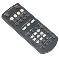Télécommande infrarouge en plastique ABS noir RAV28 pour amplificateur domestique YMH, récepteur AV, code fixe, portée personnalisable 8-12m, 2 piles AAA
