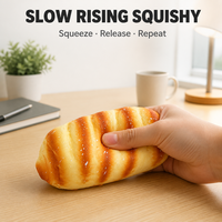 Jouet Squishy en forme de pain – Matériau PU à remontée lente, unisexe, anti-stress, à presser et à restaurer, cadeau décoratif pour tous les âges