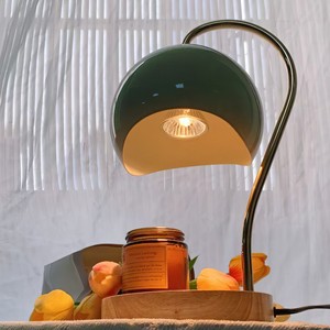 Lampe chauffe-cire en métal à col de cygne, diffuseur de parfum en fer forgé à intensité variable, couleur crème, décor de chambre réglable, avec minuterie, Nouveauté 2026 - Product Image 5
