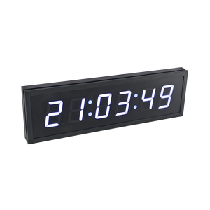 Schulstandard Wandmontierte Digitale Mutteruhr NTP-Server Synchronisiertes System Metallisches Rotes Design Kalenderfunktion Tischuhren - Product Image 5