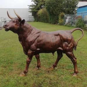 Outdoor Park Art Bronzen Muur Straat Stier Sculptuur Levensgrote Bronzen Koe Standbeeld - Product Image 2