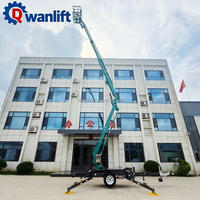 Dieselbetriebene Anhänger-Hubarbeitsbühne Kleine Hydraulische Hebebühne Skylift Bau-Arbeitsbühne