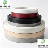 Bande de bordure flexible en PVC Shandong Mingbang, ton bois personnalisé pour la décoration intérieure, bordure de panneau de meuble