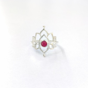 Bague en agate rubis, argent sterling 925, bague en pierres précieuses, bague en agate rubis réglable, collection artisanale, bagues fines, bijoux en argent, prix de gros - Product Image 2