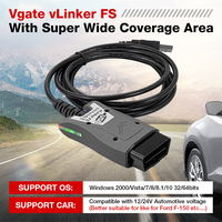 Vgate VLinker FS FEPS 12V USB Analizador de Motor FORScan OBD2 HS CAN MS Herramienta para Autos F-350