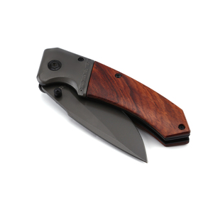 Accessori da campeggio manico in legno rosso titanium autodifesa caccia coltelli tattici fatti a mano all'aperto tasca pieghevole