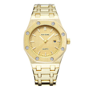 Montre homme en gros, modèle unique - Montre à quartz d'exportation avec bracelet en acier octogonal pour homme - Modèle résistant à l'eau - Product Image 4