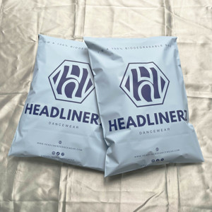 Brand Logo Matte Blue Courier Express <b>Bag</b> Customized Plastic Shipping <b>Bags</b> Poly Mailer <b>Bag</b> with Gold Printed - Product Image 3