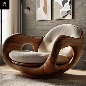Divano di Lusso Monoposto in Legno Massello, Design Creativo per Casa e Villa, Comfort di Prima Classe - Product Image 2