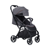 Poussette bébé standard respectueuse de l'environnement, ultra-compacte, légère, pliable, poussette de voyage, gris, 0-3 ans