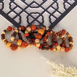 Bodhi Seed <b>Bracelet</b> 18 Beads Unisex Gift Jewelry Multi Treasure Buddhist Beads - Product Image 3