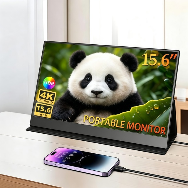 15.6 Inch Ultra Thin 4K 2160p UHD IPS 99% SRGB PC Laptop Gaming Office Anti-blue Light for Extended Screen Portable Monitor