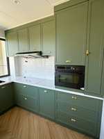 Armoire de cuisine moderne légère de luxe en bois de haute qualité grande capacité multicouche intégré conception simple