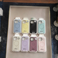 Étui de téléphone magnétique en silicone de couleur pure de luxe D&J pour 11-17 Pro Max, résistant aux chocs
