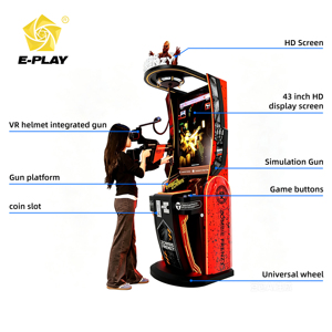 EasyPlay 2026 Frenzy <span class=keywords><strong>Solo</strong></span>, Simulador de Disparos VR para un Jugador, Máquina de Juegos Arcade de Zombis para Interiores, Simulador de Disparos VR - Product Image 3