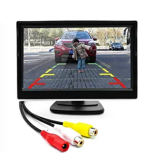Tampilan kamera mundur pengiriman cepat kualitas tinggi Monitor Mobil 5 inci dengan kamera tampilan belakang untuk Monitor mundur mobil