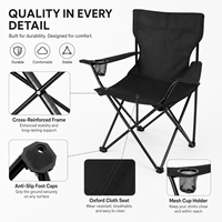 Chaise de camping pliable portable avec accoudoirs, chaise de réalisateur légère pour la pêche et le barbecue