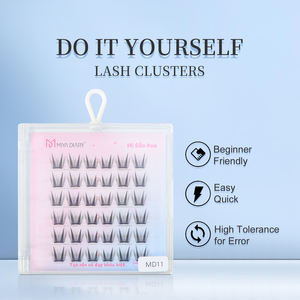 Extensions de cils Volume faites à <span class=keywords><strong>la</strong></span> main en cheveux synthétiques <span class=keywords><strong>6</strong></span> rangées prédécoupées segmentées DIY Lash Sets - Product Image 6