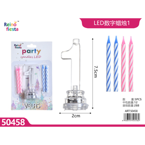 Candele a LED con Design a strisce cera di compleanno in forma di buon compleanno per decorazioni per feste e occasioni di Pasqua - Product Image 1