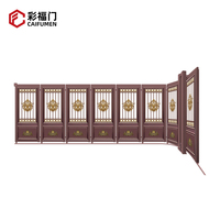 Porte pliante électrique en métal, porte d'entrée principale conçue sur mesure, porte tournante à 90 degrés, style moderne pour l'entrée principale de la villa