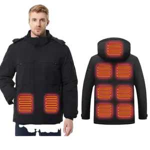 windbreaker USB 3 gears temperature electrical jacket smart heated garment outdoor warming winter coat heating thermal men suits