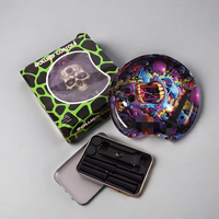 Ensemble de plateaux roulants multifonctionnels 9 en 1, plateau de travail en métal avec support, logo personnalisé pour accessoires de fumeur