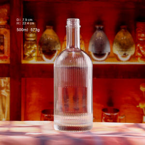 200ml 375ml 750ml <span class=keywords><strong>1L</strong></span> vide <span class=keywords><strong>rhum</strong></span> whisky vodka esprit <span class=keywords><strong>bouteille</strong></span> de liqueur en verre avec liège pour liqueur whisky - Product Image 1