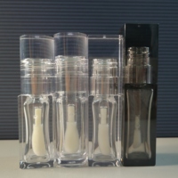 Ventes chaudes, tubes de gloss à lèvres à gros pinceau, huile à lèvres, couvercle rond, tube carré, matériau PET, tube de gloss à lèvres
