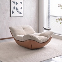 Fauteuil lounge moderne et minimaliste avec design ergonomique et revêtement en tissu de qualité supérieure pour salon et bureau à domicile