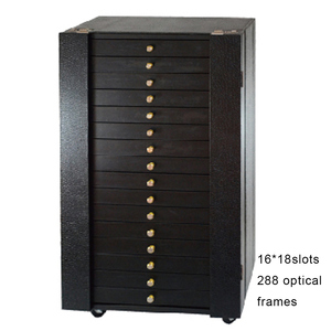 YTZ D106 Fashion custom glasses Sliding leather glasses display cabinet optical Show Packaging Display Cabinet