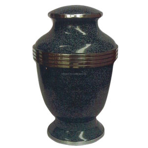 Urnes de maître de crémation de mémorial funéraire pour adultes avec bande argentée pour cendres humaines fabriquées à la main en laiton - Product Image 5