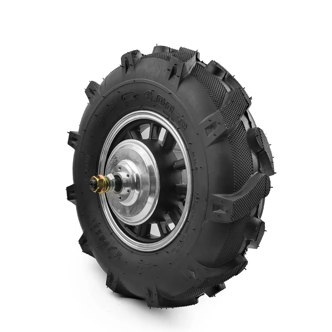 High Torque 500W 16 Inch Tractor Tire Brushless Gear Deceleration Motor Wheel for Electric Garden Farm Cart