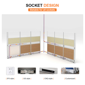 Postazione di Lavoro Modulare Stile Americano con Partizioni per <span class=keywords><strong>Call</strong></span> Center, Ospedali, Scuole, Uffici, Layout ad Alta Densità - Product Image 3